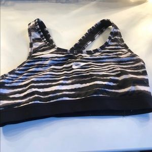 Nike Black and White Sports Bra